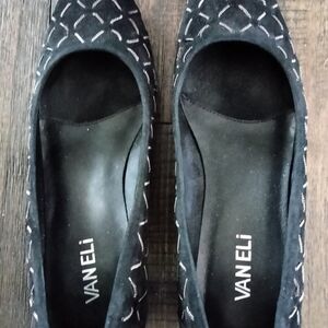 Vaneli Black Wedges Stylish Comfort